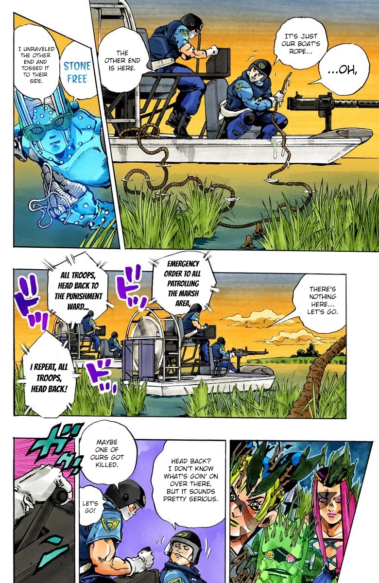 JoJo's Bizarre Adventure Part 6 - Stone Ocean (Official Colored) Chapter 80 page 13 - Chapter 80: Yo-Yo-Ma Is Coming! Part 3