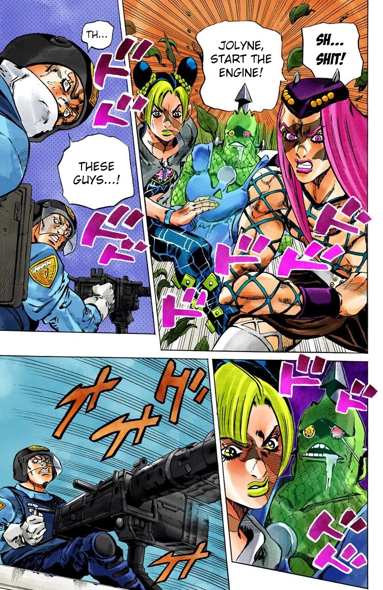 JoJo's Bizarre Adventure Part 6 - Stone Ocean (Official Colored) Chapter 80 page 16 - Chapter 80: Yo-Yo-Ma Is Coming! Part 3