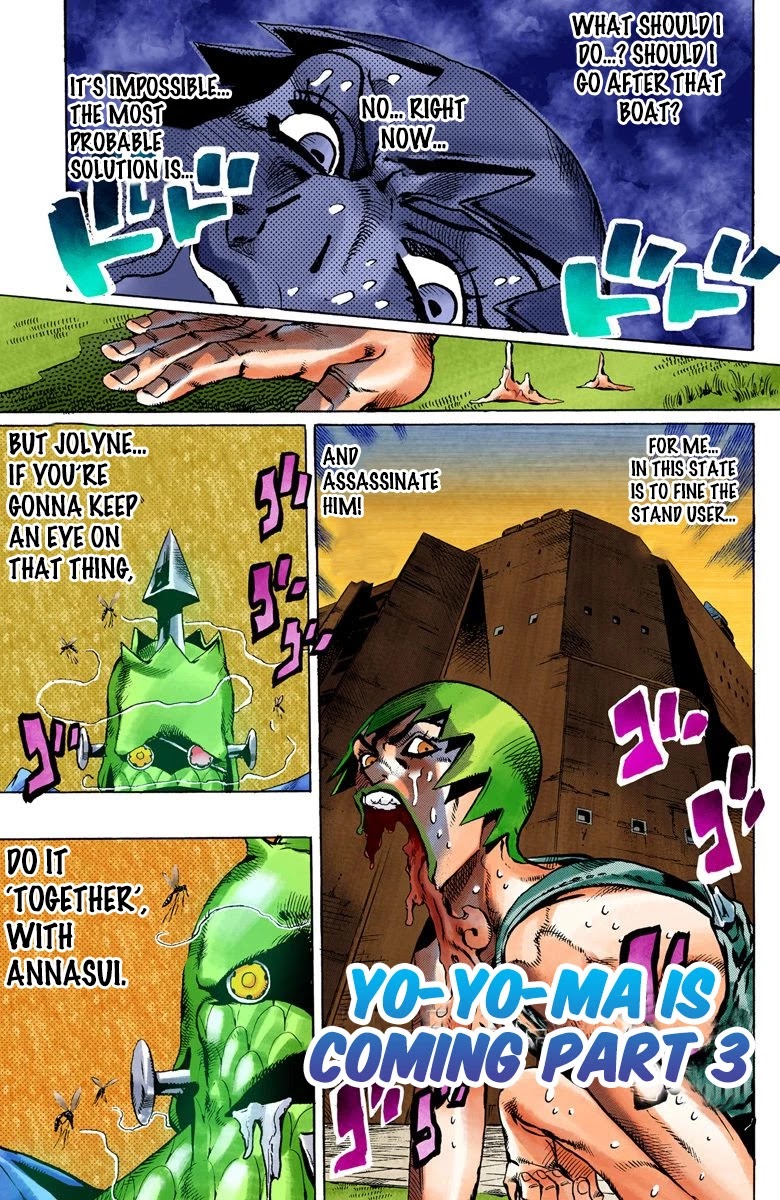 JoJo's Bizarre Adventure Part 6 - Stone Ocean (Official Colored) Chapter 80 page 2 - Chapter 80: Yo-Yo-Ma Is Coming! Part 3