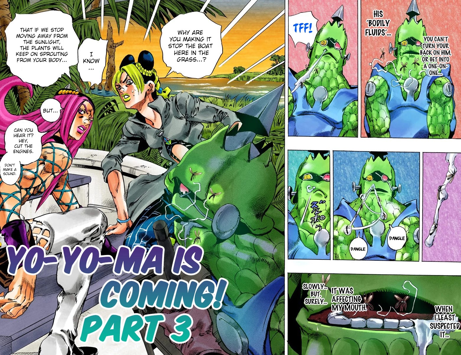 JoJo's Bizarre Adventure Part 6 - Stone Ocean (Official Colored) Chapter 80 page 3 - Chapter 80: Yo-Yo-Ma Is Coming! Part 3
