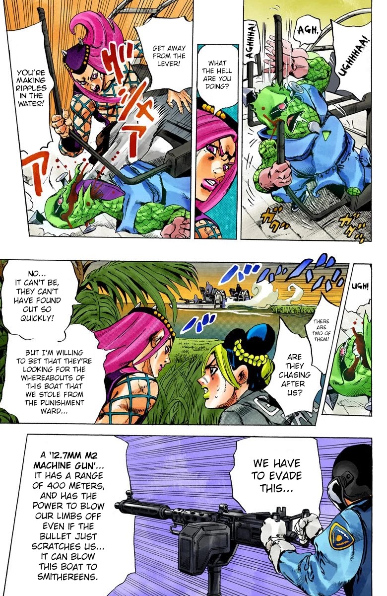 JoJo's Bizarre Adventure Part 6 - Stone Ocean (Official Colored) Chapter 80 page 7 - Chapter 80: Yo-Yo-Ma Is Coming! Part 3