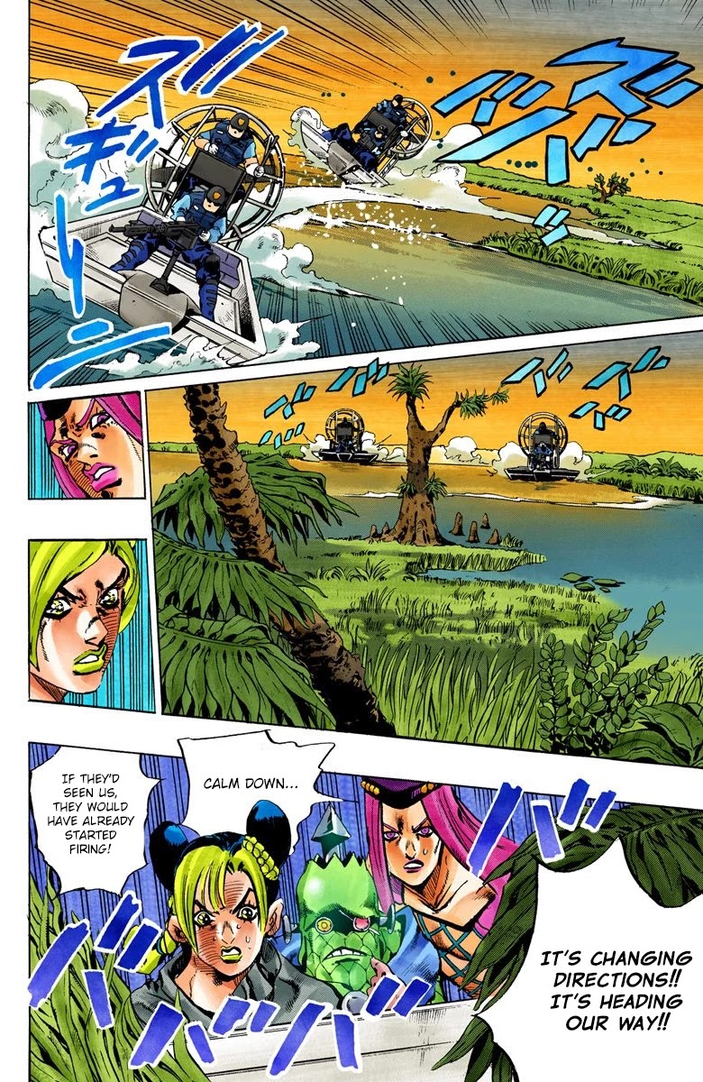 JoJo's Bizarre Adventure Part 6 - Stone Ocean (Official Colored) Chapter 80 page 8 - Chapter 80: Yo-Yo-Ma Is Coming! Part 3