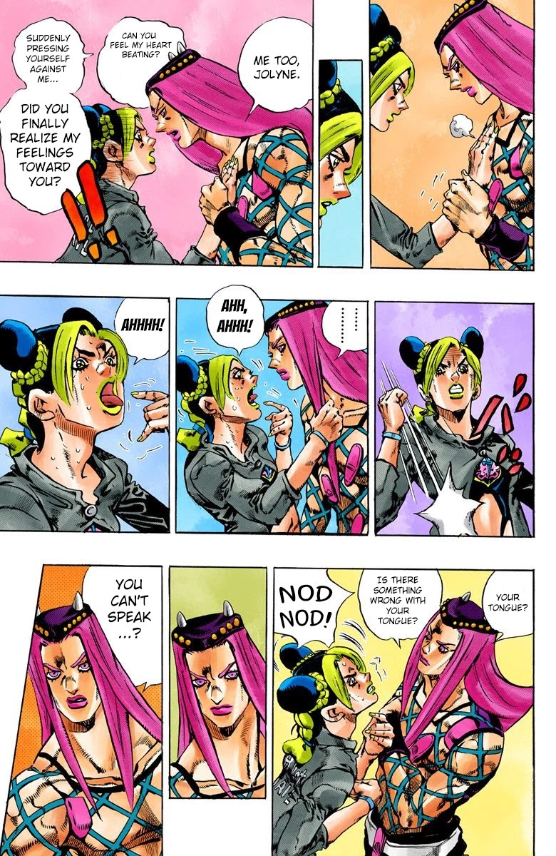 JoJo's Bizarre Adventure Part 6 - Stone Ocean (Official Colored) Chapter 81 page 14 - Chapter 81: Yo-Yo-Ma Is Coming! Part 4