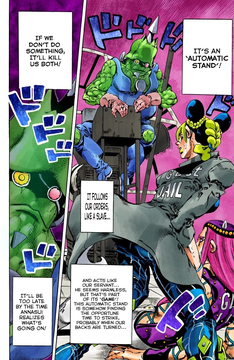 JoJo's Bizarre Adventure Part 6 - Stone Ocean (Official Colored) Chapter 81 page 17 - Chapter 81: Yo-Yo-Ma Is Coming! Part 4