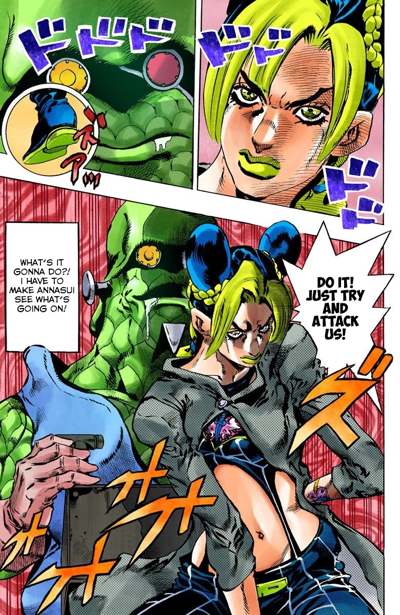 JoJo's Bizarre Adventure Part 6 - Stone Ocean (Official Colored) Chapter 81 page 18 - Chapter 81: Yo-Yo-Ma Is Coming! Part 4