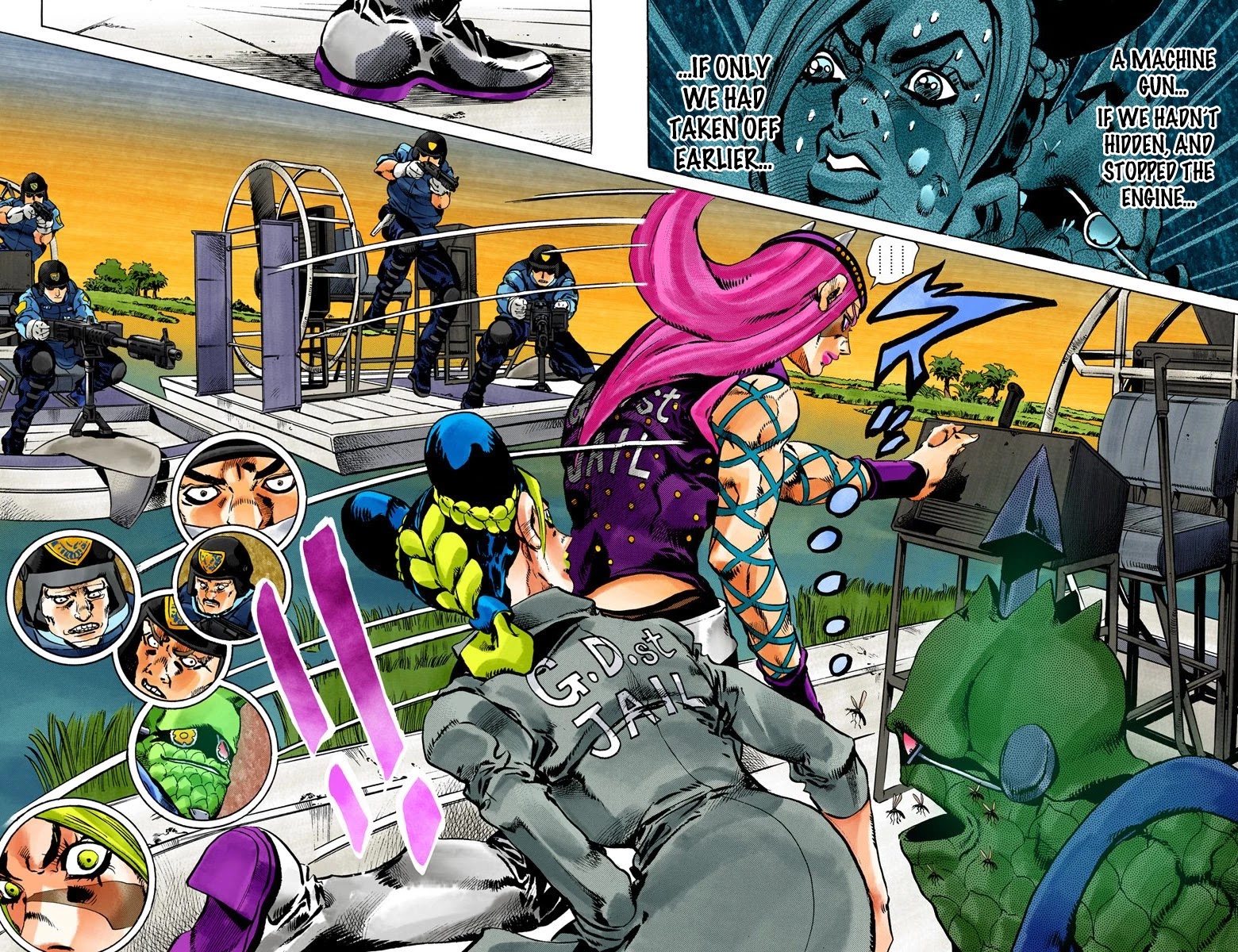 JoJo's Bizarre Adventure Part 6 - Stone Ocean (Official Colored) Chapter 81 page 2 - Chapter 81: Yo-Yo-Ma Is Coming! Part 4