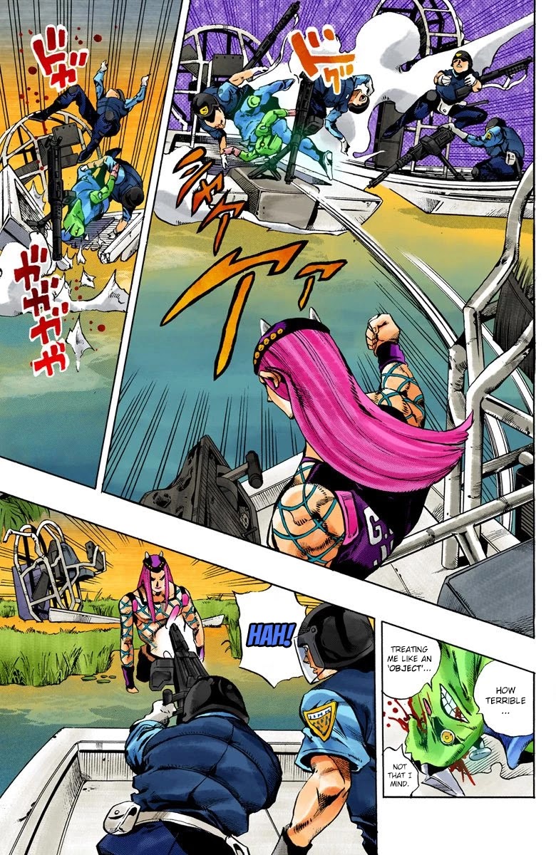 JoJo's Bizarre Adventure Part 6 - Stone Ocean (Official Colored) Chapter 81 page 6 - Chapter 81: Yo-Yo-Ma Is Coming! Part 4