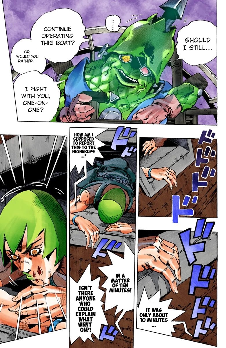 JoJo's Bizarre Adventure Part 6 - Stone Ocean (Official Colored) Chapter 82 page 11 - Chapter 82: Yo-Yo-Ma Is Coming! Part 5
