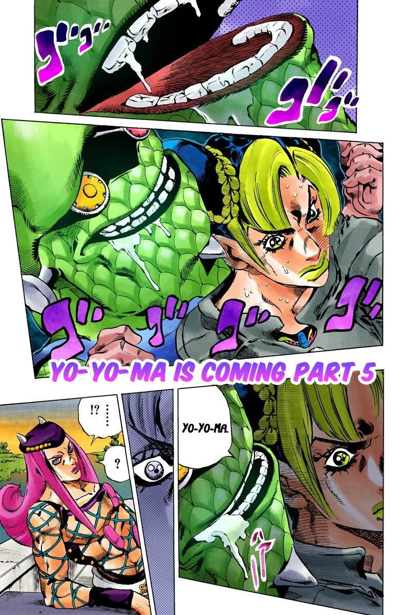 JoJo's Bizarre Adventure Part 6 - Stone Ocean (Official Colored) Chapter 82 page 2 - Chapter 82: Yo-Yo-Ma Is Coming! Part 5