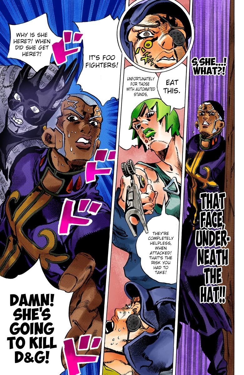 JoJo's Bizarre Adventure Part 6 - Stone Ocean (Official Colored) Chapter 84 page 14 - Chapter 84: F.F. - Witness Part 2