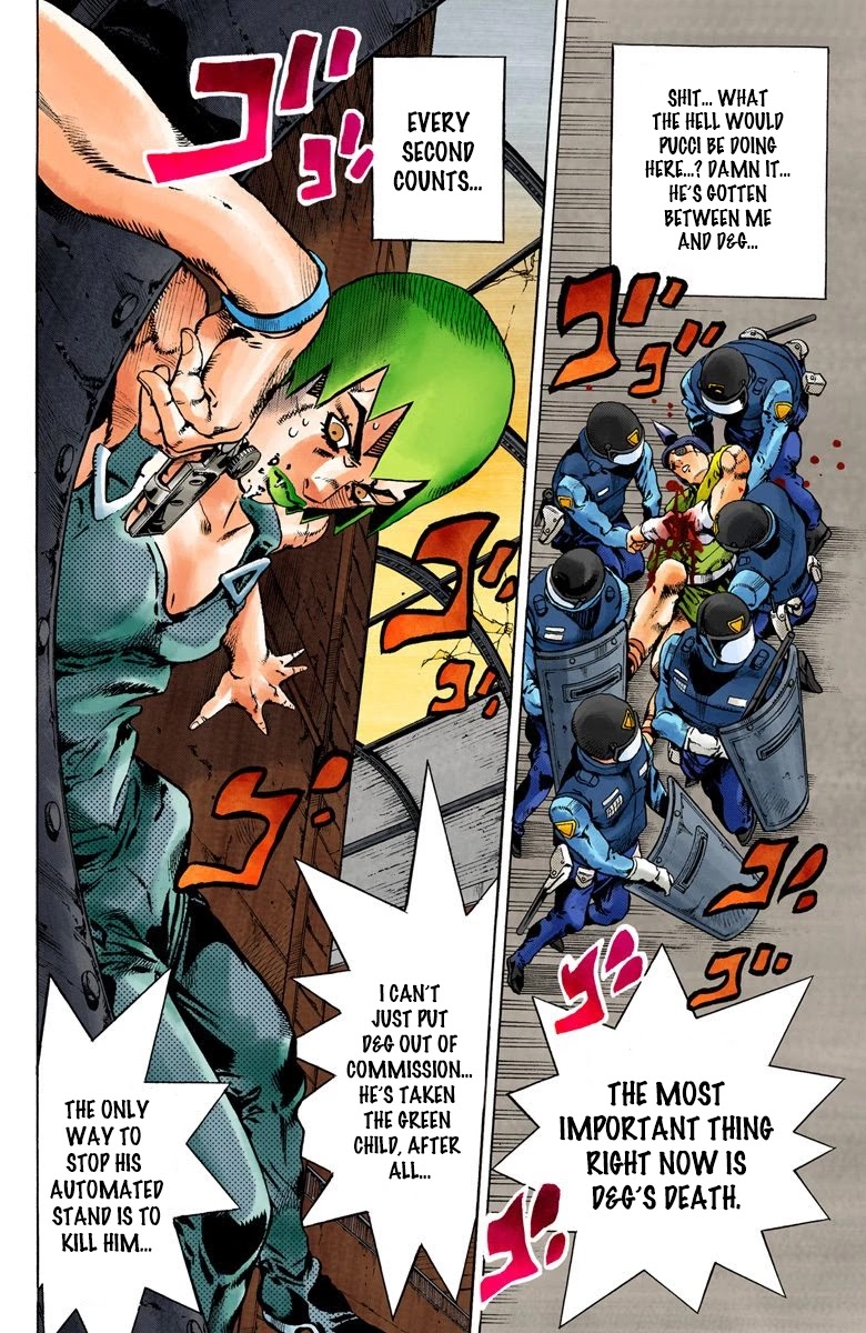 JoJo's Bizarre Adventure Part 6 - Stone Ocean (Official Colored) Chapter 84 page 3 - Chapter 84: F.F. - Witness Part 2