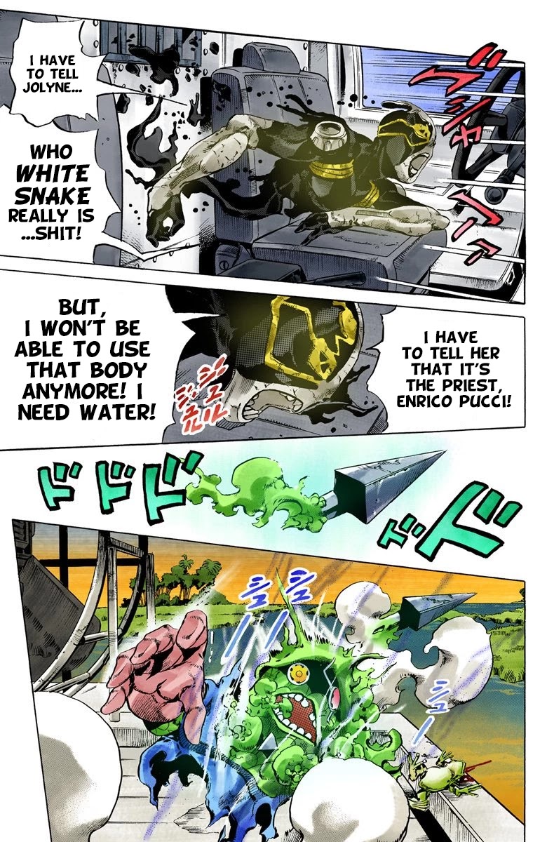 JoJo's Bizarre Adventure Part 6 - Stone Ocean (Official Colored) Chapter 85 page 14 - Chapter 85: Awaken Part 1