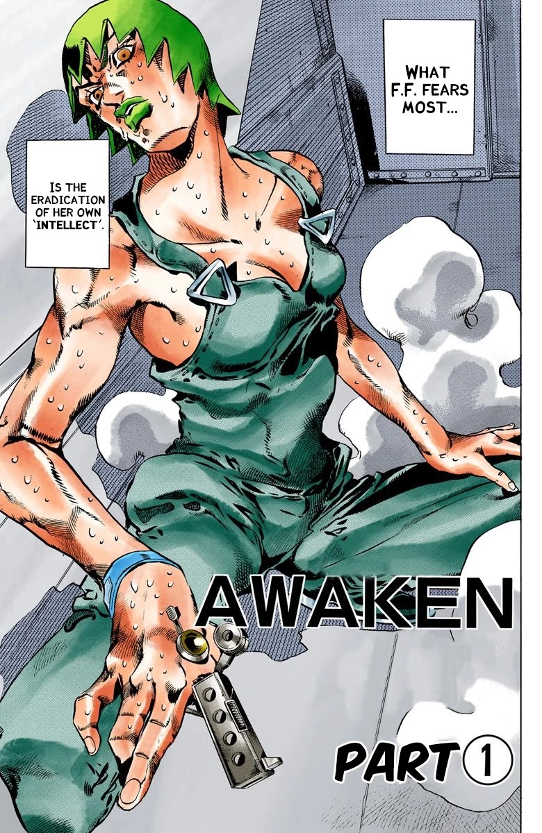 JoJo's Bizarre Adventure Part 6 - Stone Ocean (Official Colored) Chapter 85 page 2 - Chapter 85: Awaken Part 1