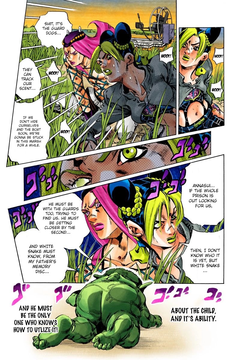 JoJo's Bizarre Adventure Part 6 - Stone Ocean (Official Colored) Chapter 87 page 4 - Chapter 87: Awaken Part 3