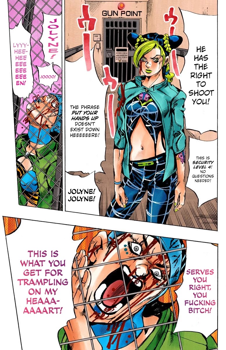 JoJo's Bizarre Adventure Part 6 - Stone Ocean (Official Colored) Chapter 9 page 16 - Chapter 9: Stone Free Part 2