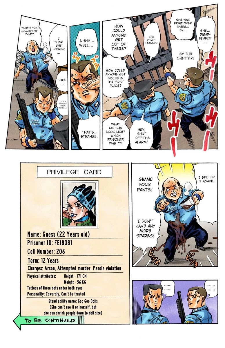 JoJo's Bizarre Adventure Part 6 - Stone Ocean (Official Colored) Chapter 9 page 22 - Chapter 9: Stone Free Part 2