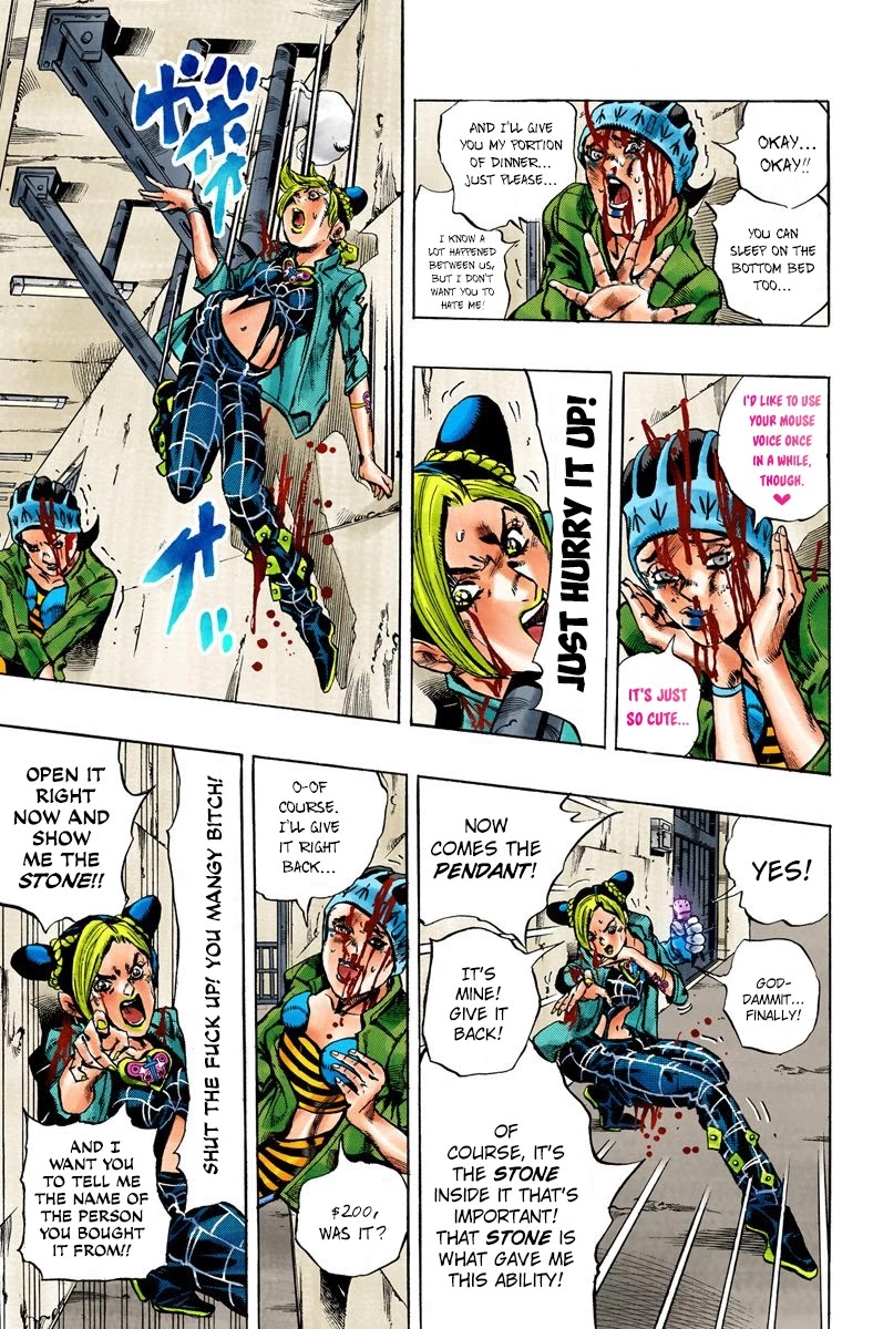 JoJo's Bizarre Adventure Part 6 - Stone Ocean (Official Colored) Chapter 9 page 6 - Chapter 9: Stone Free Part 2