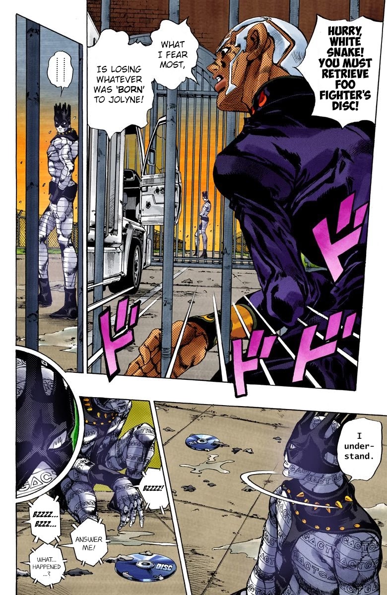JoJo's Bizarre Adventure Part 6 - Stone Ocean (Official Colored) Chapter 91 page 3 - Chapter 91: White Snake: Pursuer Part 3