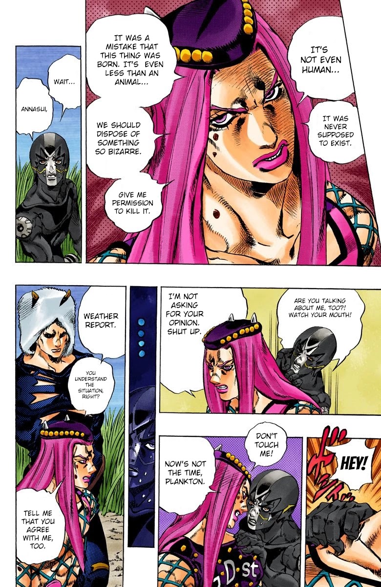 JoJo's Bizarre Adventure Part 6 - Stone Ocean (Official Colored) Chapter 92 page 12 - Chapter 92: White Snake: Pursuer Part 4