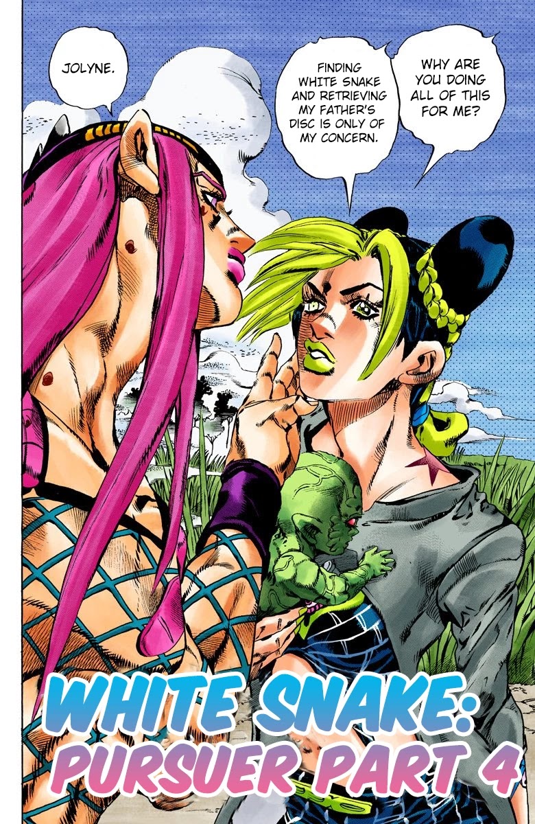 JoJo's Bizarre Adventure Part 6 - Stone Ocean (Official Colored) Chapter 92 page 2 - Chapter 92: White Snake: Pursuer Part 4