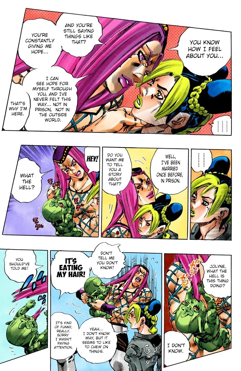 JoJo's Bizarre Adventure Part 6 - Stone Ocean (Official Colored) Chapter 92 page 3 - Chapter 92: White Snake: Pursuer Part 4