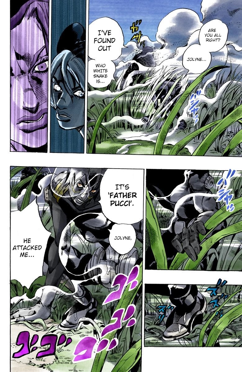 JoJo's Bizarre Adventure Part 6 - Stone Ocean (Official Colored) Chapter 92 page 6 - Chapter 92: White Snake: Pursuer Part 4