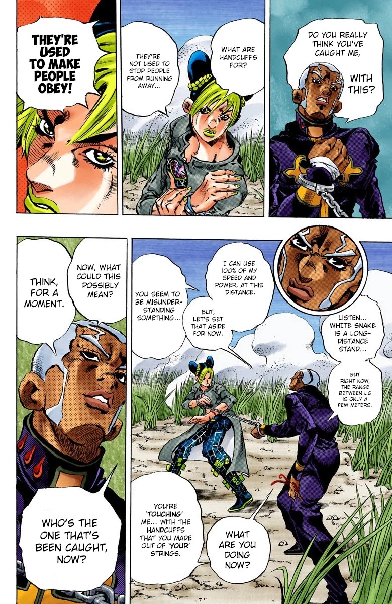 JoJo's Bizarre Adventure Part 6 - Stone Ocean (Official Colored) Chapter 93 page 14 - Chapter 93: White Snake: Pursuer Part 5
