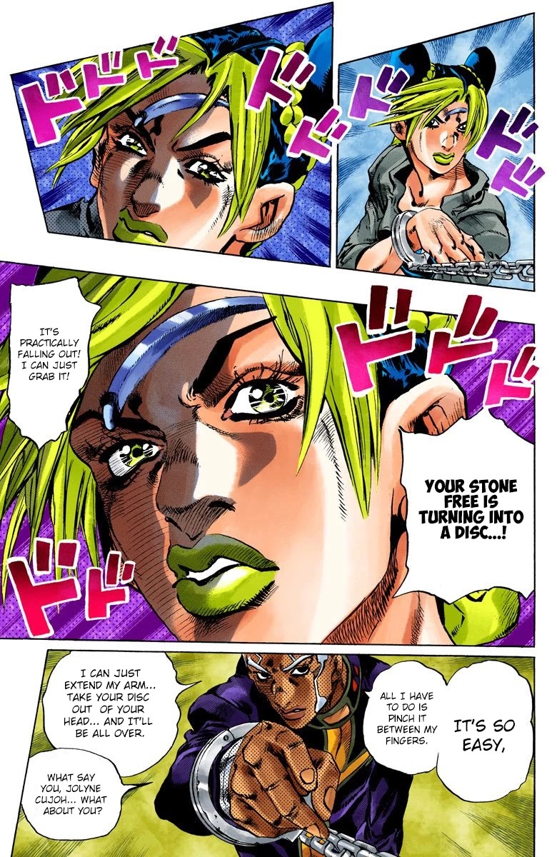JoJo's Bizarre Adventure Part 6 - Stone Ocean (Official Colored) Chapter 93 page 15 - Chapter 93: White Snake: Pursuer Part 5
