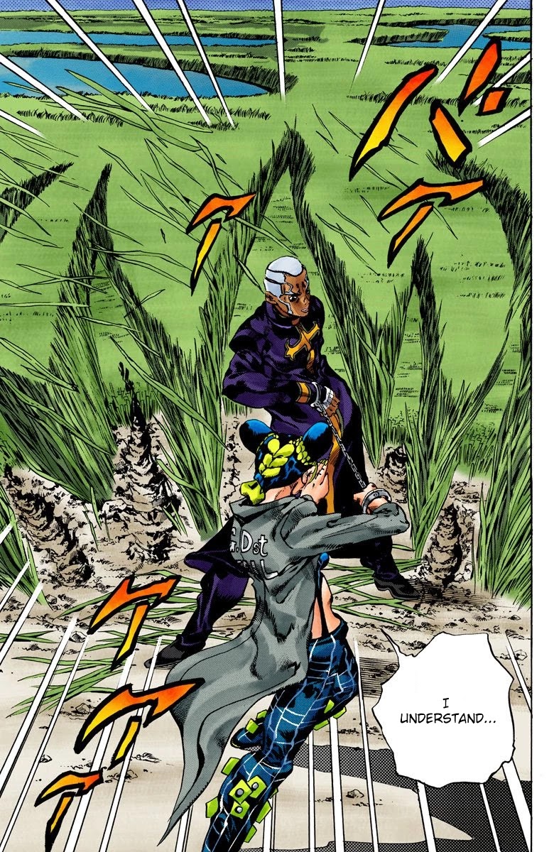 JoJo's Bizarre Adventure Part 6 - Stone Ocean (Official Colored) Chapter 93 page 17 - Chapter 93: White Snake: Pursuer Part 5