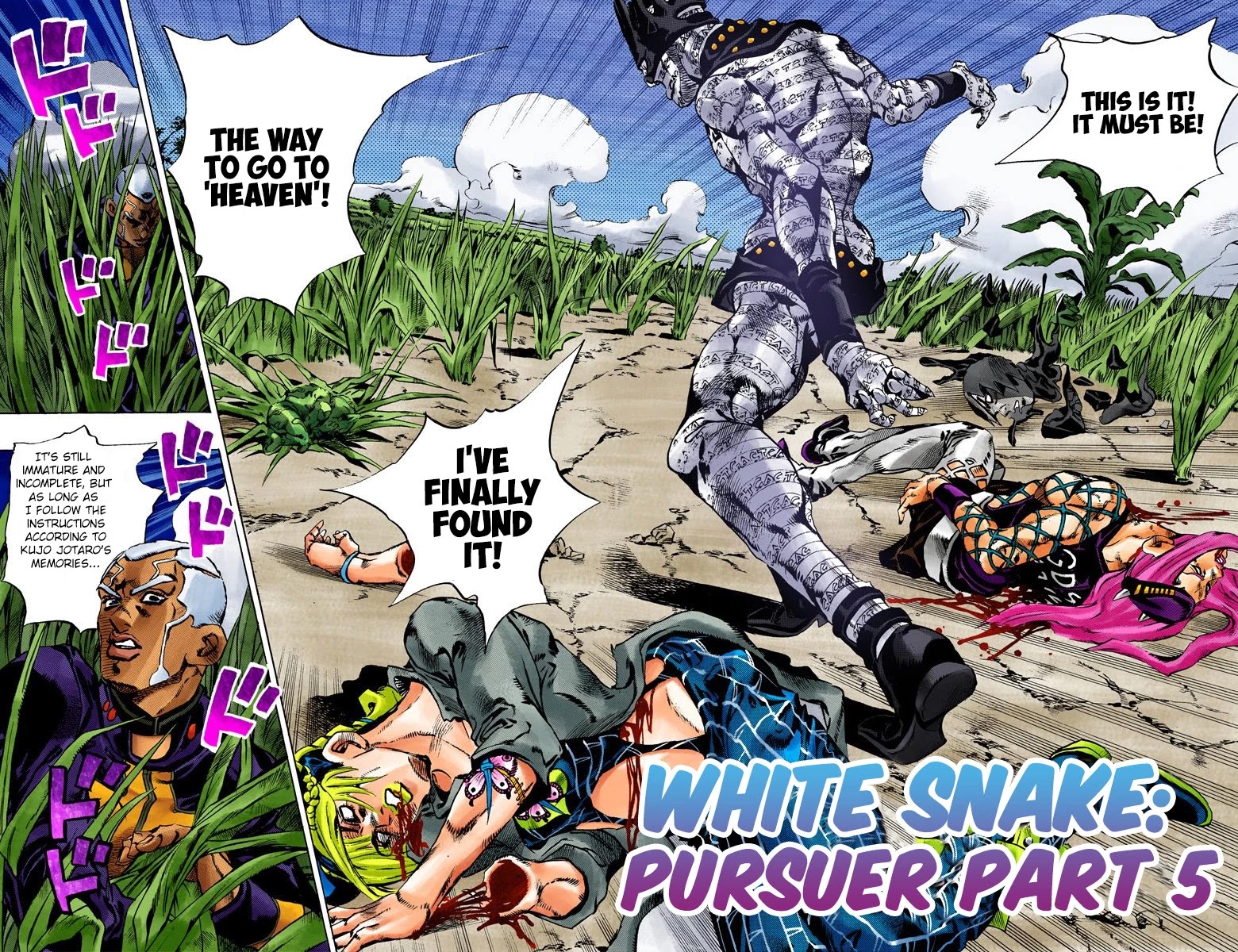 JoJo's Bizarre Adventure Part 6 - Stone Ocean (Official Colored) Chapter 93 page 2 - Chapter 93: White Snake: Pursuer Part 5