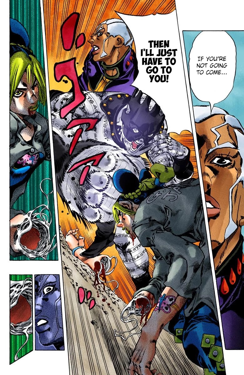 JoJo's Bizarre Adventure Part 6 - Stone Ocean (Official Colored) Chapter 93 page 5 - Chapter 93: White Snake: Pursuer Part 5