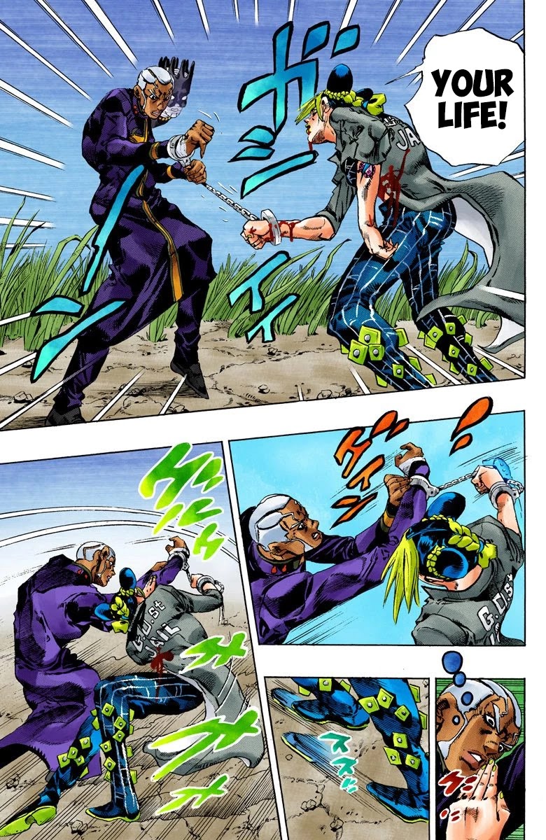 JoJo's Bizarre Adventure Part 6 - Stone Ocean (Official Colored) Chapter 93 page 8 - Chapter 93: White Snake: Pursuer Part 5