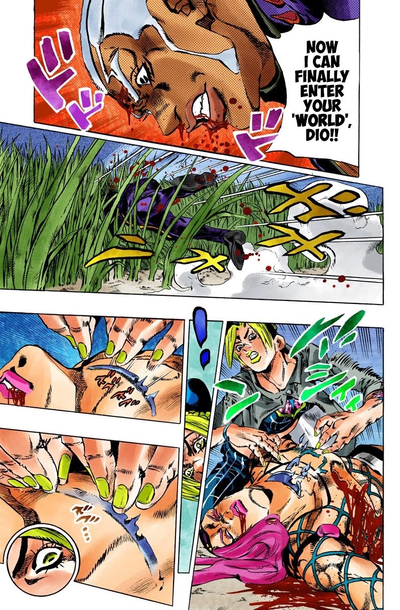 JoJo's Bizarre Adventure Part 6 - Stone Ocean (Official Colored) Chapter 95 page 8 - Chapter 95: The New Moon! The Priest, Reborn