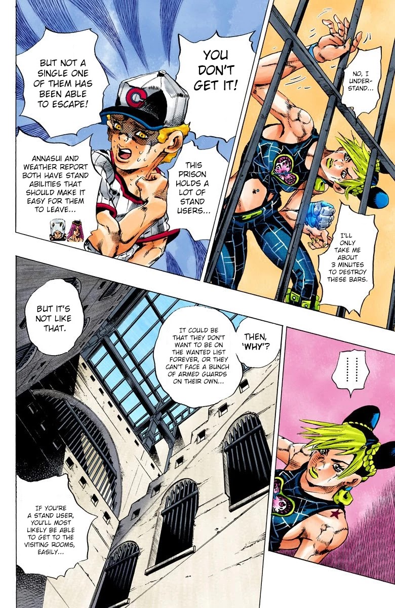 JoJo's Bizarre Adventure Part 6 - Stone Ocean (Official Colored) Chapter 96 page 15 - Chapter 96: Jail House Lock! Part 1
