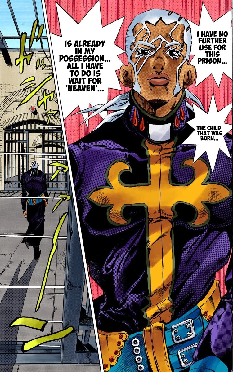 JoJo's Bizarre Adventure Part 6 - Stone Ocean (Official Colored) Chapter 96 page 4 - Chapter 96: Jail House Lock! Part 1