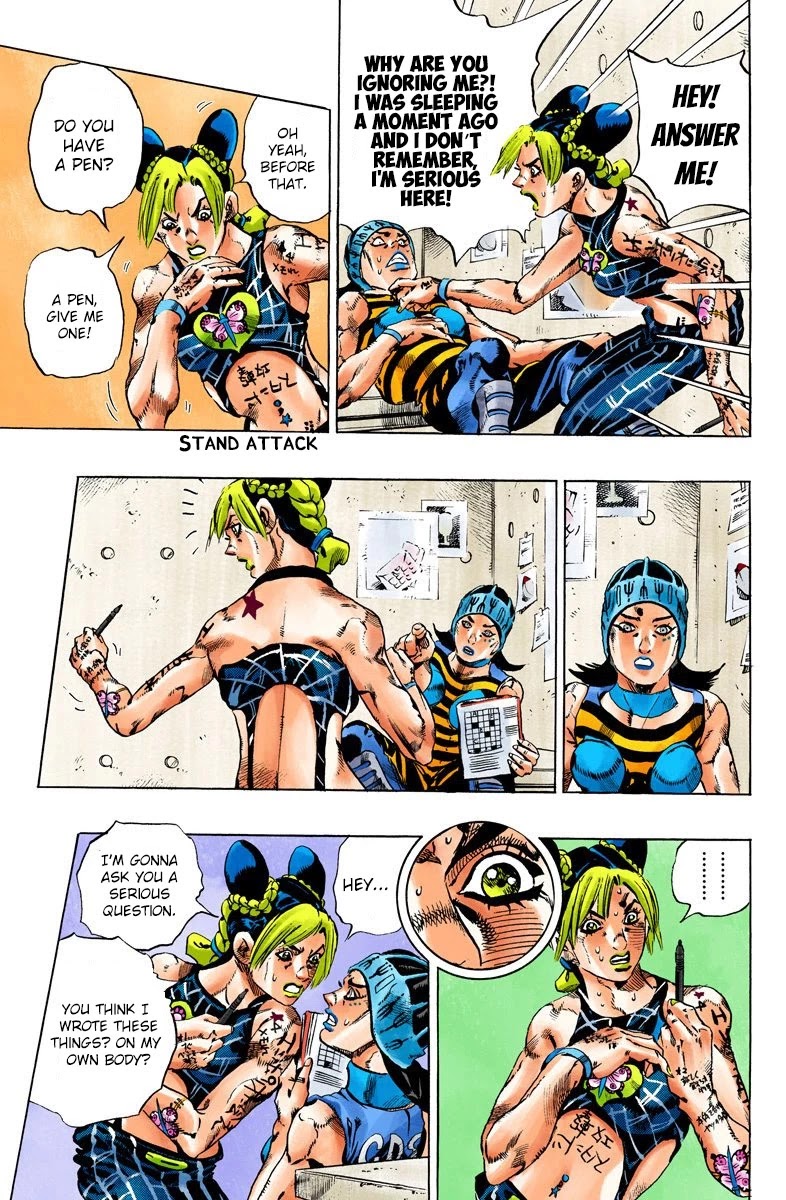 JoJo's Bizarre Adventure Part 6 - Stone Ocean (Official Colored) Chapter 97 page 11 - Chapter 97: Jail House Lock! Part 2
