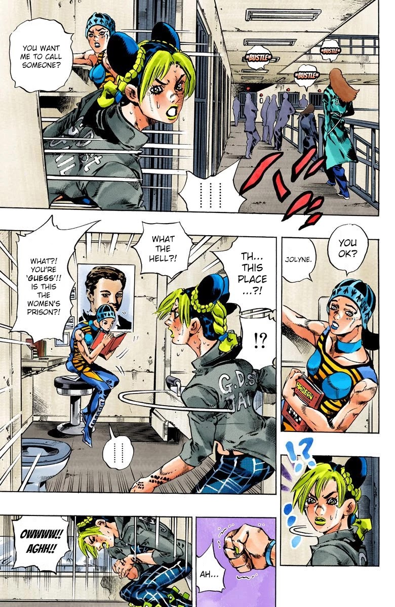 JoJo's Bizarre Adventure Part 6 - Stone Ocean (Official Colored) Chapter 97 page 7 - Chapter 97: Jail House Lock! Part 2