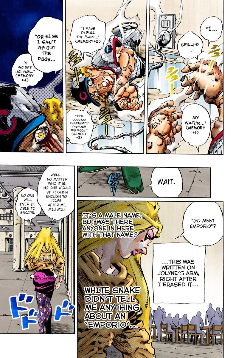 JoJo's Bizarre Adventure Part 6 - Stone Ocean (Official Colored) Chapter 98 page 20 - Chapter 98: Jail House Lock! Part 3