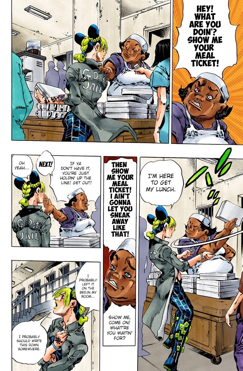 JoJo's Bizarre Adventure Part 6 - Stone Ocean (Official Colored) Chapter 98 page 3 - Chapter 98: Jail House Lock! Part 3