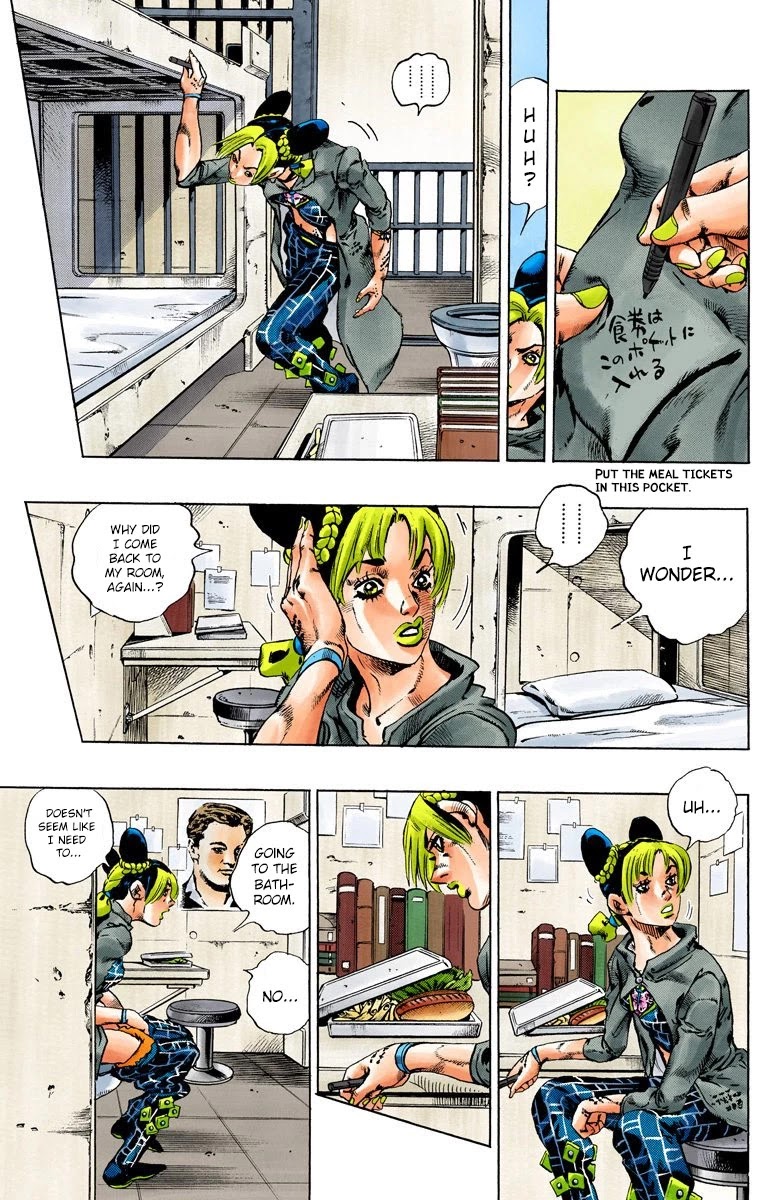 JoJo's Bizarre Adventure Part 6 - Stone Ocean (Official Colored) Chapter 98 page 4 - Chapter 98: Jail House Lock! Part 3
