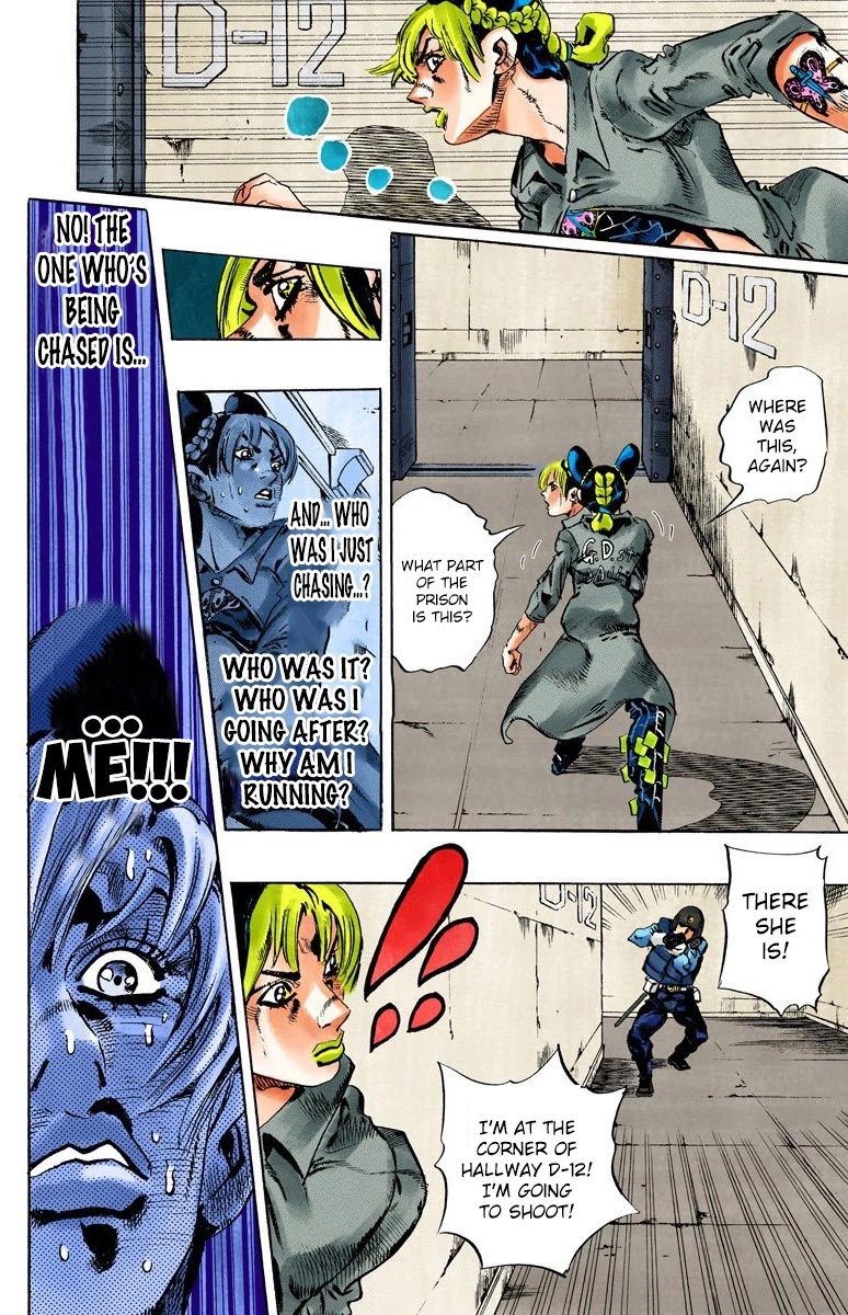 JoJo's Bizarre Adventure Part 6 - Stone Ocean (Official Colored) Chapter 99 page 10 - Chapter 99: Jail House Lock! Part 4