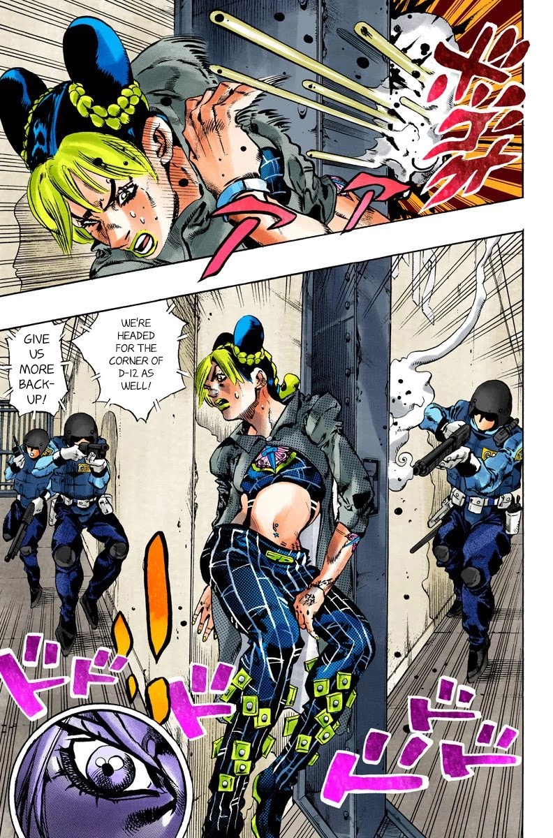 JoJo's Bizarre Adventure Part 6 - Stone Ocean (Official Colored) Chapter 99 page 11 - Chapter 99: Jail House Lock! Part 4