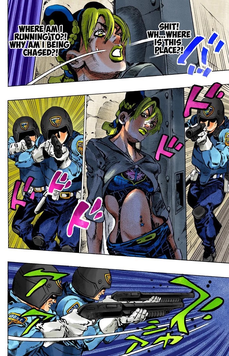 JoJo's Bizarre Adventure Part 6 - Stone Ocean (Official Colored) Chapter 99 page 12 - Chapter 99: Jail House Lock! Part 4