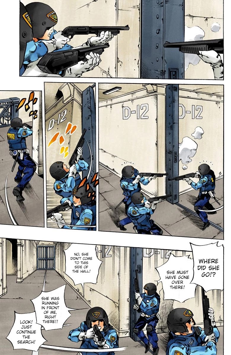 JoJo's Bizarre Adventure Part 6 - Stone Ocean (Official Colored) Chapter 99 page 13 - Chapter 99: Jail House Lock! Part 4