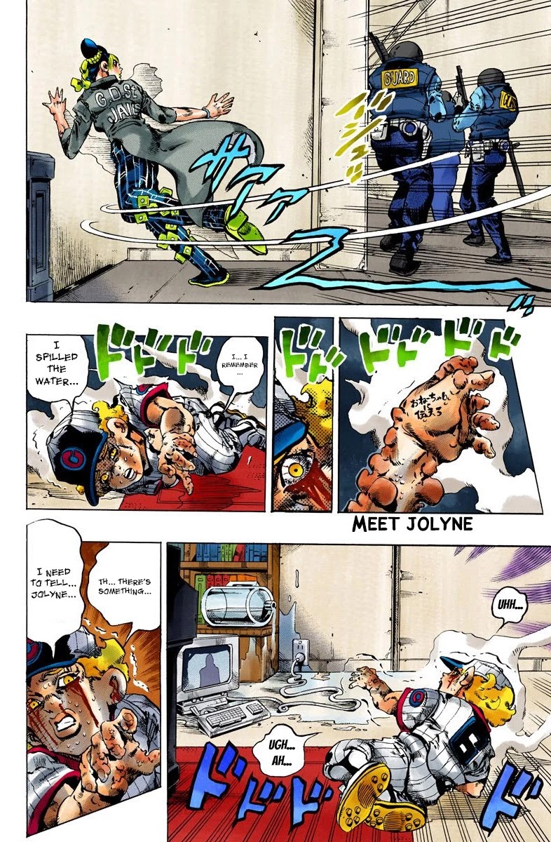 JoJo's Bizarre Adventure Part 6 - Stone Ocean (Official Colored) Chapter 99 page 16 - Chapter 99: Jail House Lock! Part 4