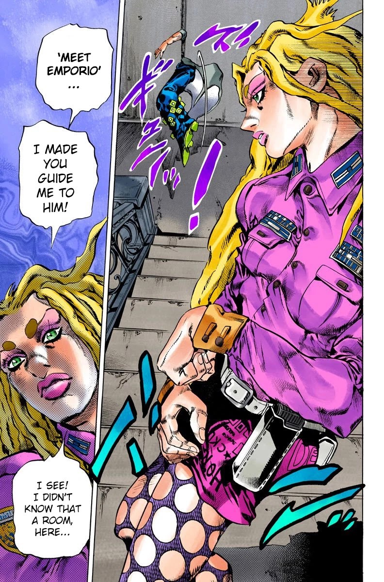 JoJo's Bizarre Adventure Part 6 - Stone Ocean (Official Colored) Chapter 99 page 19 - Chapter 99: Jail House Lock! Part 4