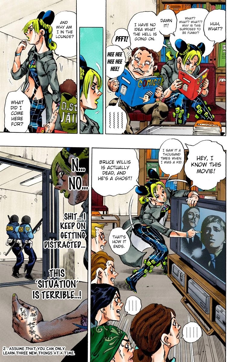 JoJo's Bizarre Adventure Part 6 - Stone Ocean (Official Colored) Chapter 99 page 4 - Chapter 99: Jail House Lock! Part 4