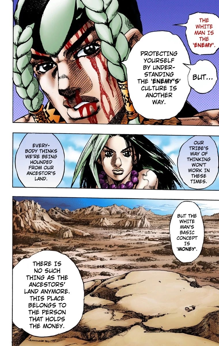 JoJo's Bizarre Adventure Part 7 - Steel Ball Run (Official Colored) Chapter 1 page 17 - Chapter 1: The Steel Ball Run Press Conference
