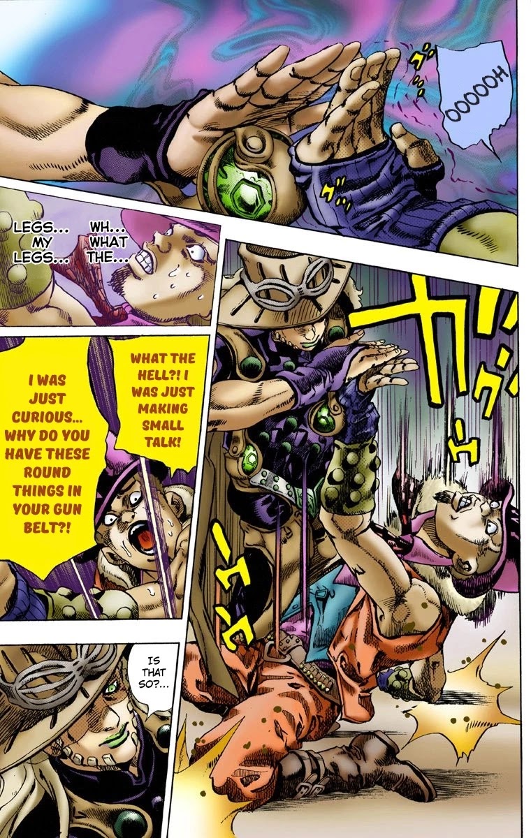 JoJo's Bizarre Adventure Part 7 - Steel Ball Run (Official Colored) Chapter 1 page 44 - Chapter 1: The Steel Ball Run Press Conference