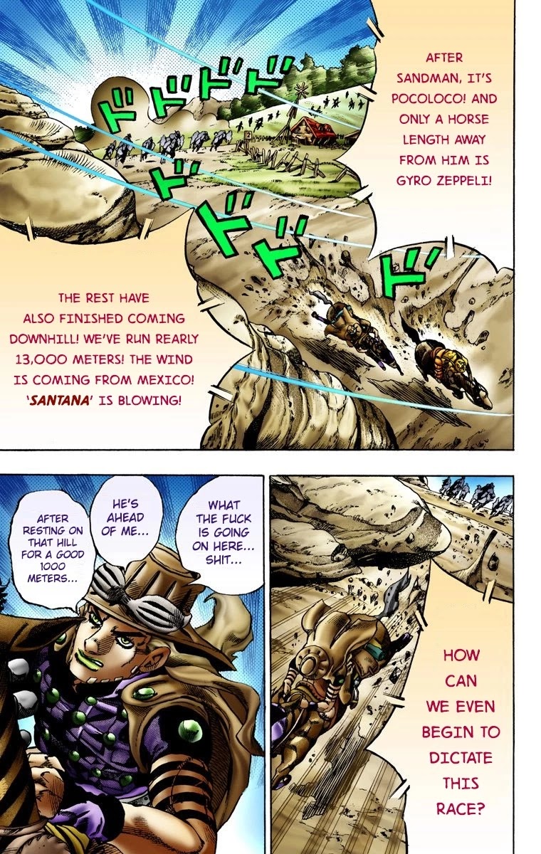 JoJo's Bizarre Adventure Part 7 - Steel Ball Run (Official Colored) Chapter 10 page 11 - Chapter 10: Final Straight 2000 Meters Left